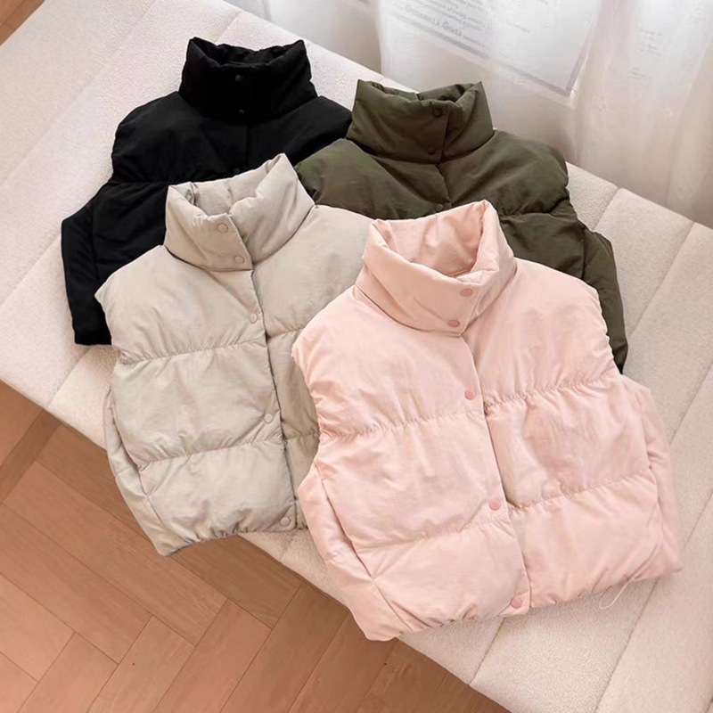 2025 New Winter down Cotton Vest Jacket Women's Small High-End Warm Vest Jacket
