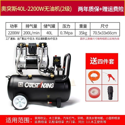 Hava kompressorları: Air Compressor Small 220V Air - black-diamondcopper2200w-40l