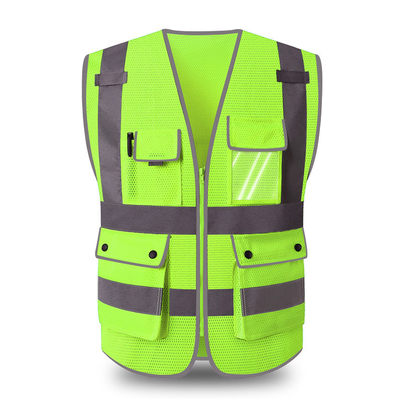 chaleco de seguridad reflectante fluorescente chaleco de tráfico sitio de construcción chaleco de protección reflectante