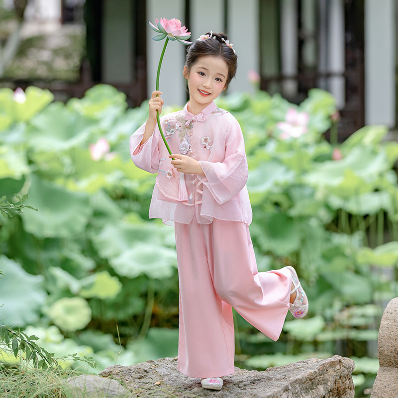 2025新款女童古风汉服唐装新中式国风套装秋季超仙小精灵两件套|undefined