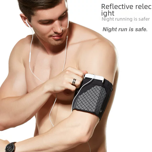 Sports Mobile Phone Close-Fitting Arm Bag Men's Running Arm Bag Fitness Small Objects Elastic Arm Bag Women's Reflective Wrist Bag Manufacturer