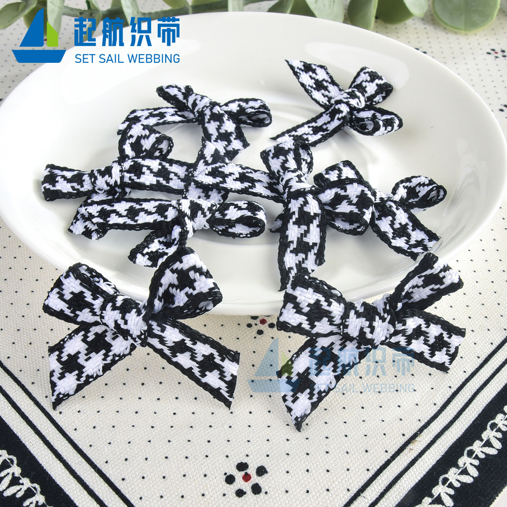廠家直供聖誕蝴蝶結輔料工藝品聖誕節日裝飾彩帶髮飾鞋襪DIY批發