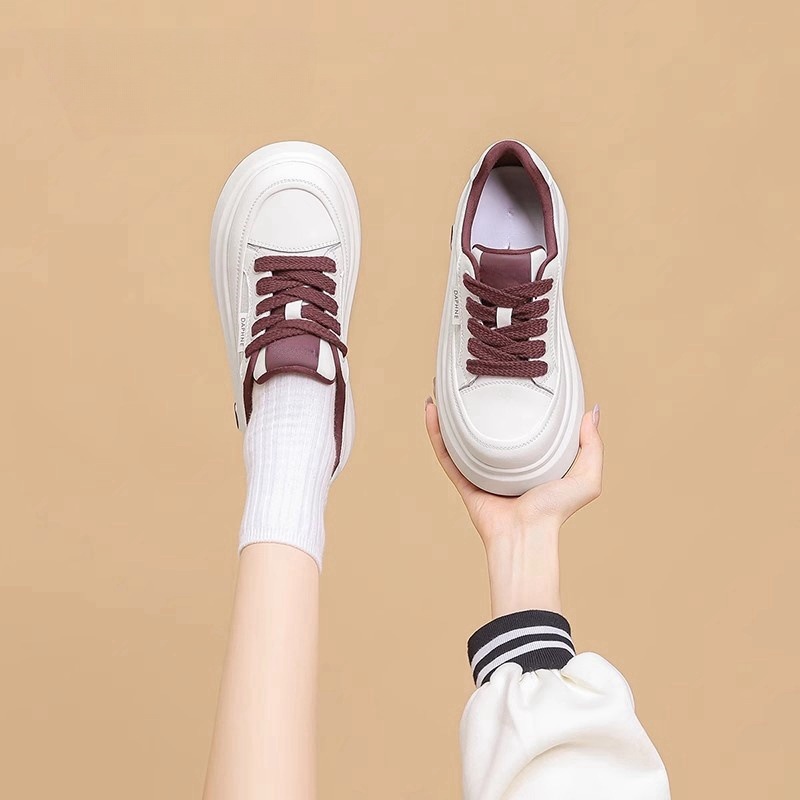 Burgundy insulated universal retro running sneakers platform for…