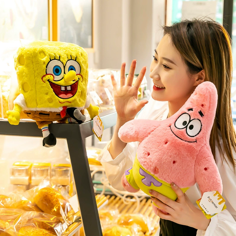 Студенческая кукла Губка Боб, плюшевая игрушка, кукла Патрик Стар, тряпичная кукла, детский милый компаньон