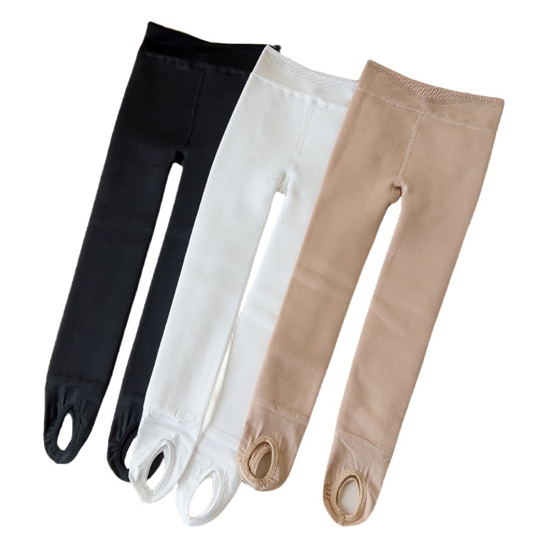 Luz de agua cálida ropa exterior para niños que toca fondo pantimedias de baile Luz de invierno para niños artefacto de pierna ligera forrada de vellón