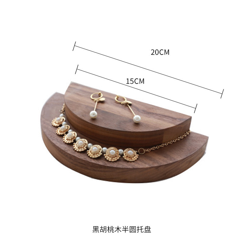 首饰展示架复古套系胡桃木手镯架耳钉板耳环项链架子饰品陈列道具|undefined