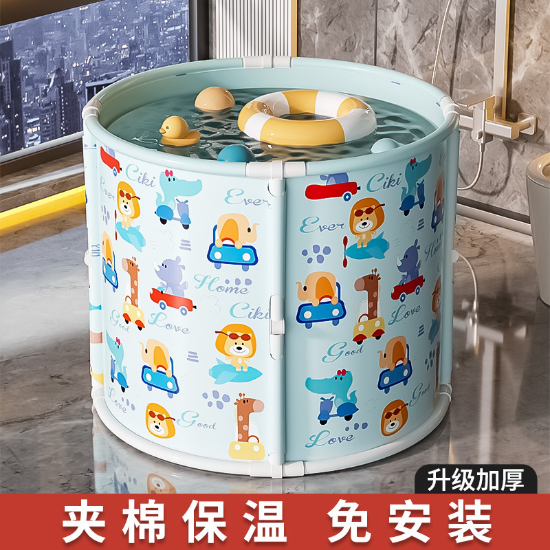 Upgraded Installation-free Folding Bath Cloth Bucket Household Bath Bucket Adult Children Universal Thickened Folding Bath