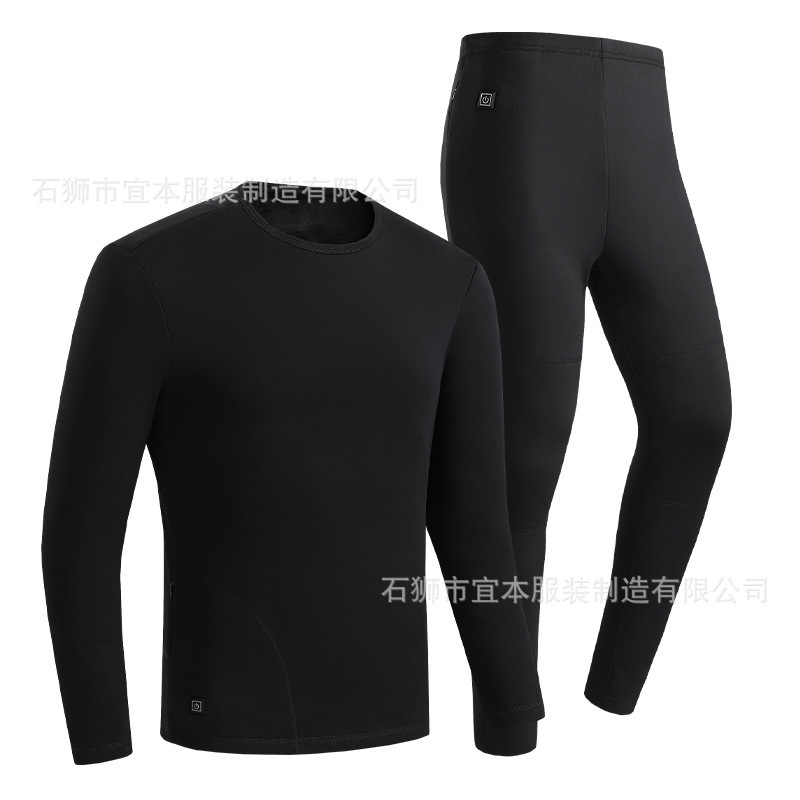 国境を越えた冬用加熱スーツ、インテリジェント加熱、防寒服、恒温加熱下着スーツ、男性と女性用の電気加熱|undefined