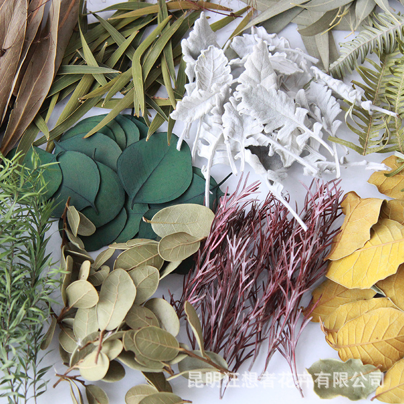 Fanatic [leaf material bag] aromatherapy candle plant photo frame floating bottle handmade diy leaf material bag