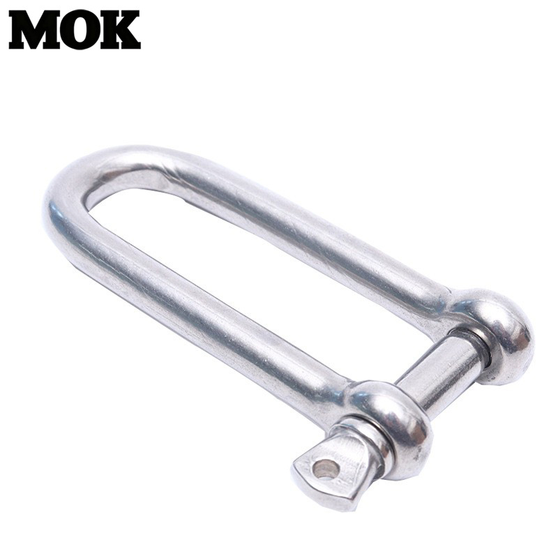 源头304不锈钢长D卸扣 D型卸扣 钥匙销帆船绳网卸扣船用五金索具