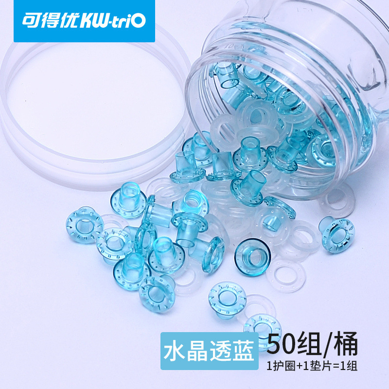 Kedeyou plástico color metal hebilla de ojo de pollo anillo de protección transparente remachadora de tarjetas perforadora manual perforadora de anillo