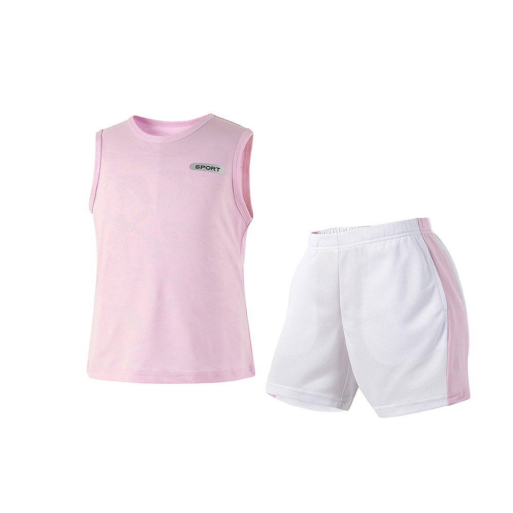 25 años de ropa deportiva infantil de verano pantalones cortos sin mangas ropa deportiva de niñas ropa deportiva de niños grandes ropa deportiva rápida seca