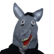 史瑞克贫嘴驴面具化妆舞会道具驴头动物面具万圣节恐怖动物面具