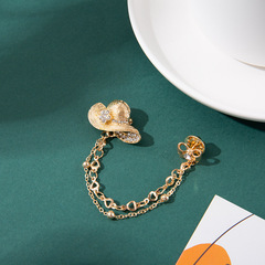 奇福 歐美胸針英倫鏈條流行個性多層鏈條花別針扣服裝百搭裝飾品