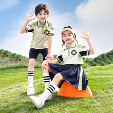 小学生运动套装校服夏季男女童时尚短袖儿童毕业照套装幼儿园班服
