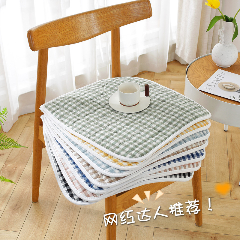 Cotton Chair Cushion Chair Cushion Office Student Breathable Computer Chair Stool European Style Simple Dining Table Chair Cushion All Year Round