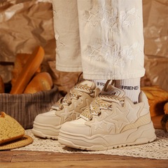 2023 New Men's Chrysanthemum Star Bread Shoes, Men's Thick Sole Height Sports Shoes, Versatile Casual Board Shoes X96