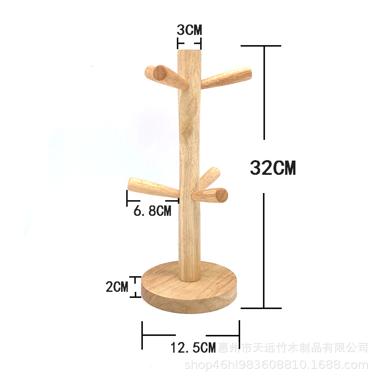 Escurridor de taza de madera titular de la taza del hogar estante de la taza creativa estante de almacenamiento estante de la taza de agua estante de madera