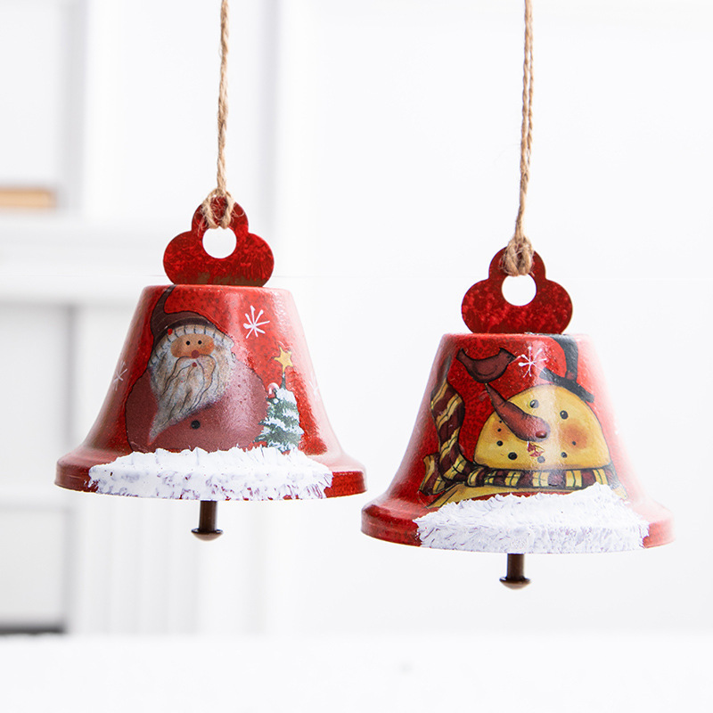 Iron Material Christmas Christmas Snowman Iron Party Wind Chimes