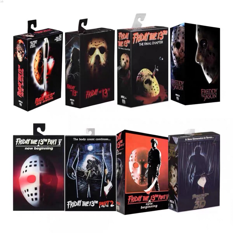 Neca Halloween Black Friday Freddy Jason Texas Leather Face Jointed Action Figure Model