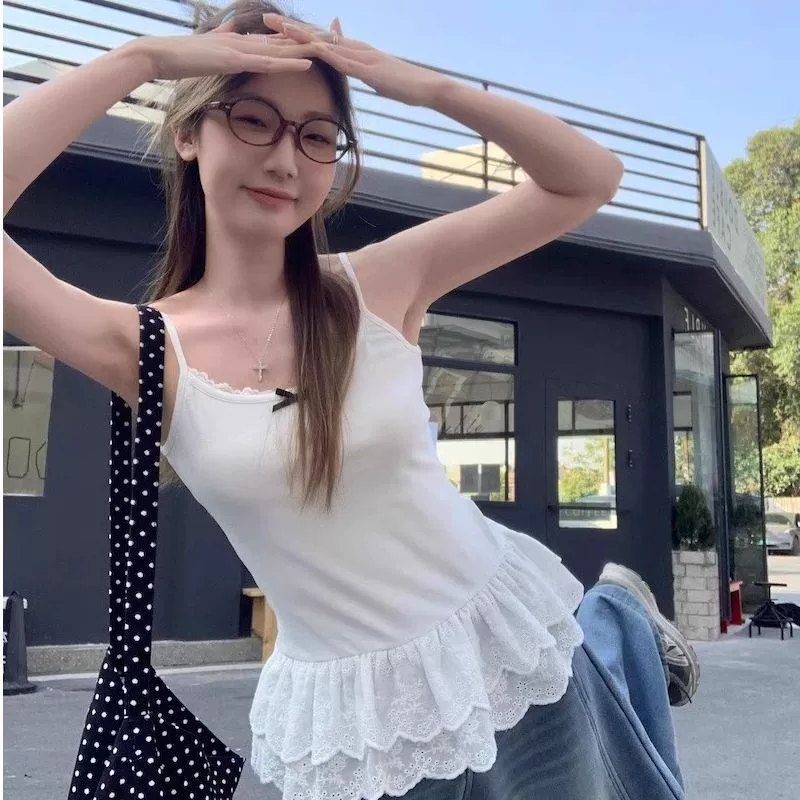 Летний кружевной подол тонкая куртка внутри маленькая куртка сладкая горячая девушка белый бант камзол женский