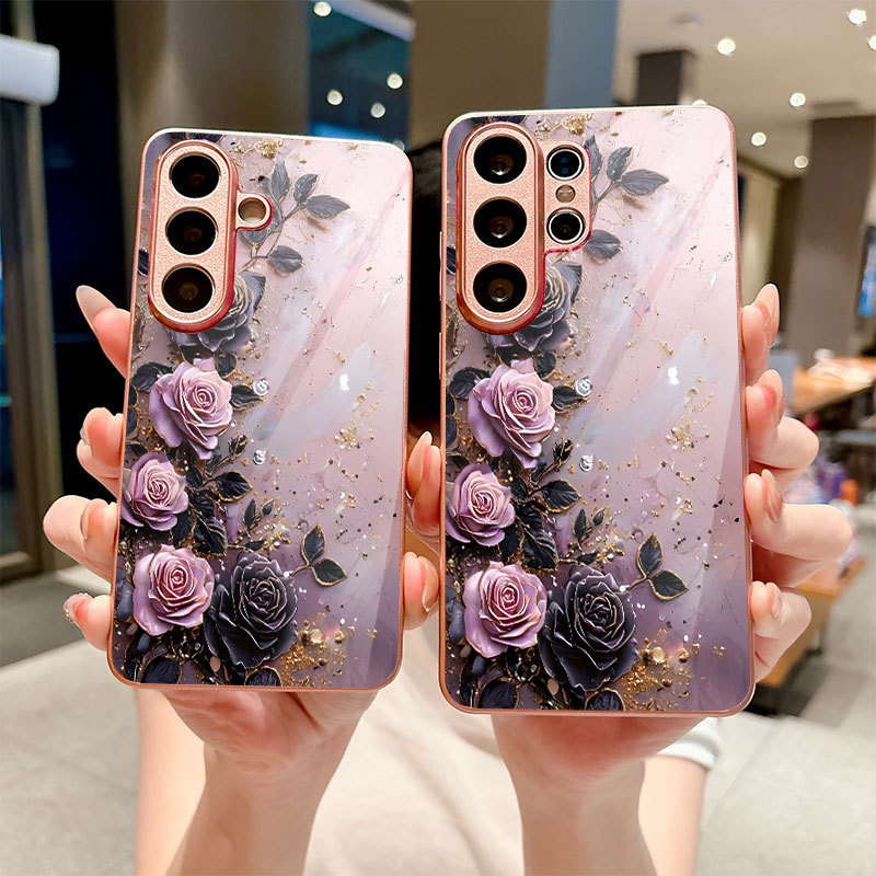 Purple Rose Gold is suitable for Galaxy S26 glass phone cases, and also provides protection for S25 Plus, S24 Ultra, and S23 FE models Purple Rose Gold is suitable for Galaxy S26 glass phone cases, and also provides protection for S25 Plus, S24 Ultra, and S23 FE models