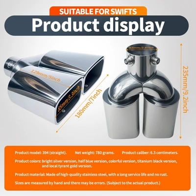 Dual Exhaust Tail Pipes: Car muffler