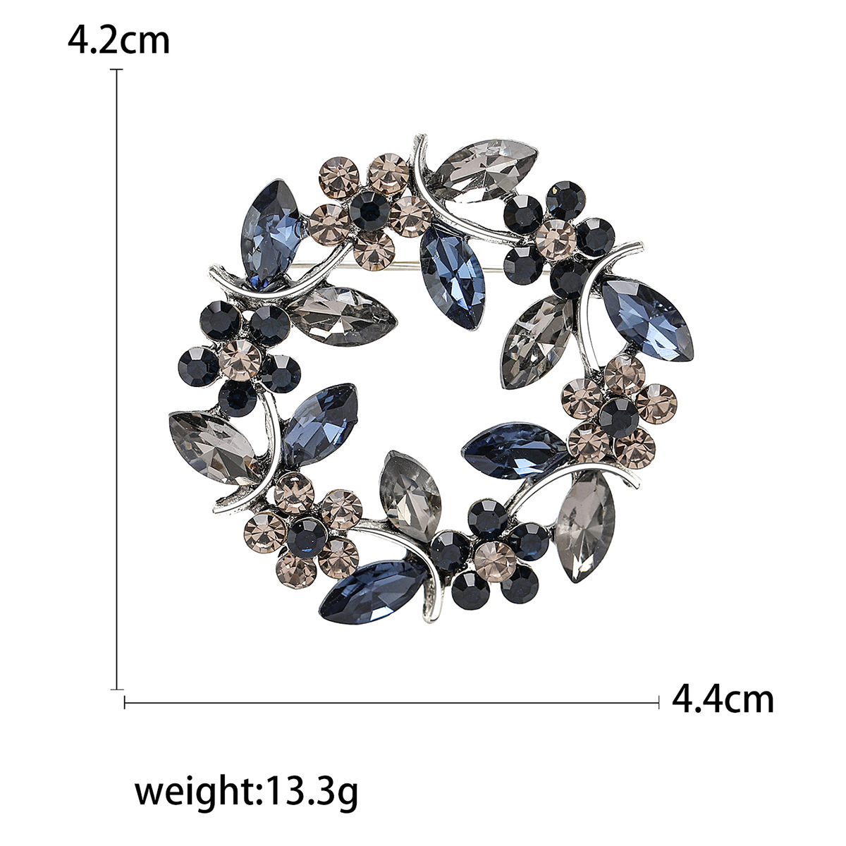 Garland cristal broche estilo coreano europeo al por mayor de cristal diamante-incrustado anillo de ramillete de oliva accesorios de ropa transfronteriza exclusiva