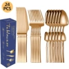 Golden set, pink gold, 24 pieces