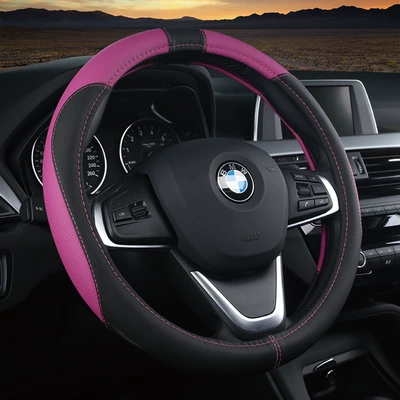 cover car interior accessories car – Steering wheel cover - black-purple-38cm