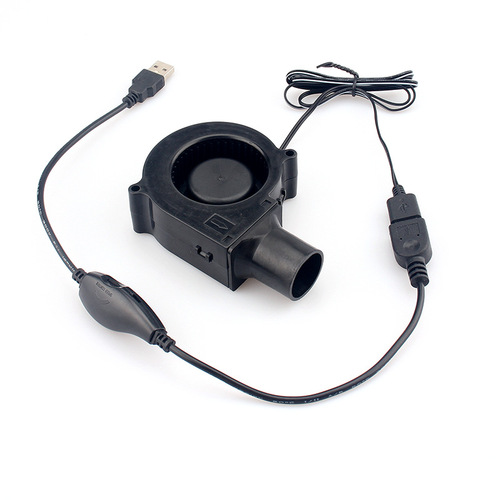 Factory direct supply 7530 blower with round tube head power bank 5V adjustable speed controller outdoor barbecue firewood heating stove