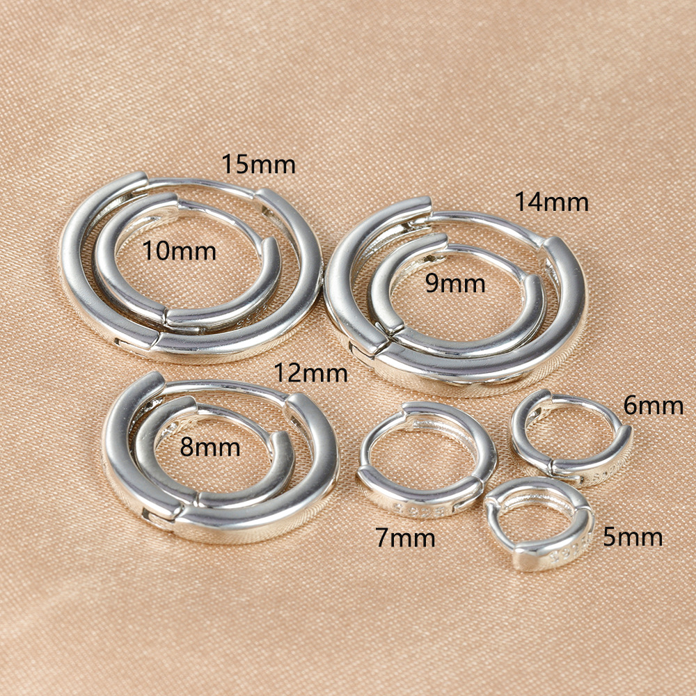 1 Piece Simple Style Circle Plating Copper Earrings display picture 2