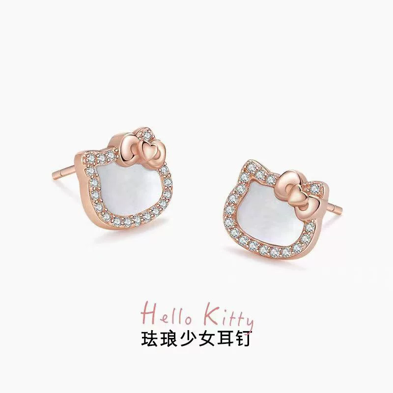 Hello Kitty, модные дизайнерские универсальные серьги, простой и элегантный дизайн, легкий роскошный стиль, тренд сезона