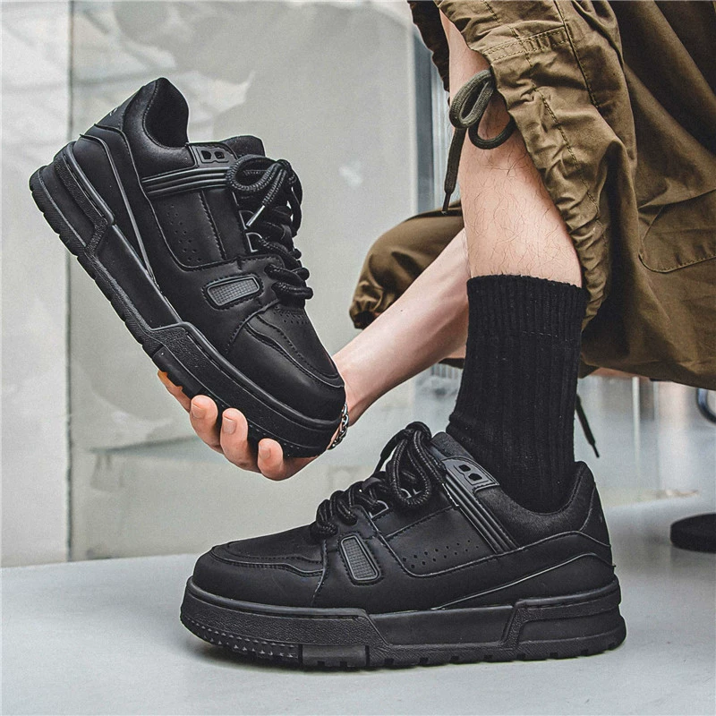 Национальные тенденции ниша 2023 год новая черная американская ретро- sneakers с толстой подошвой повседневные спортивные туфли BX148-H