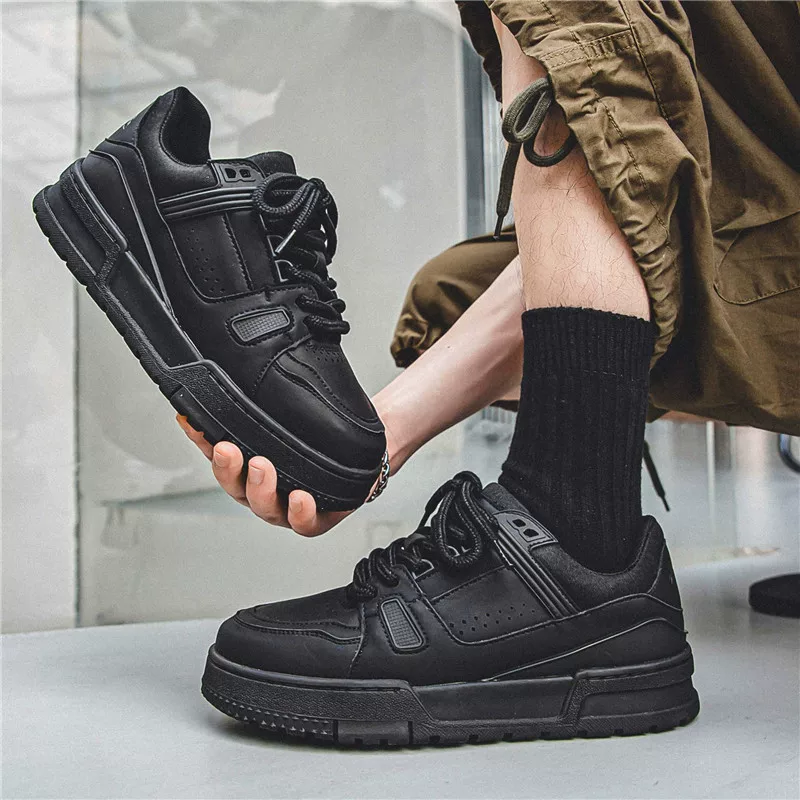 Национальные тенденции ниша 2023 год новая черная американская ретро- sneakers с толстой подошвой повседневные спортивные туфли BX148-H