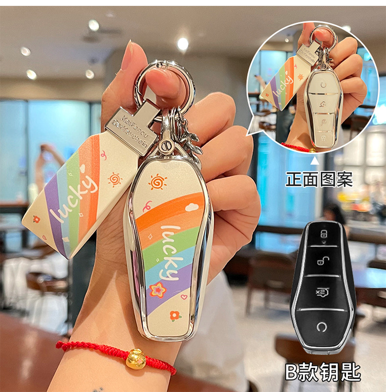 Suitable for Byd Dolphin Key Cover Han Ev Cartoon Pattern Seagull Destroyer 05 All-Inclusive Tpu Protective Shell Bag