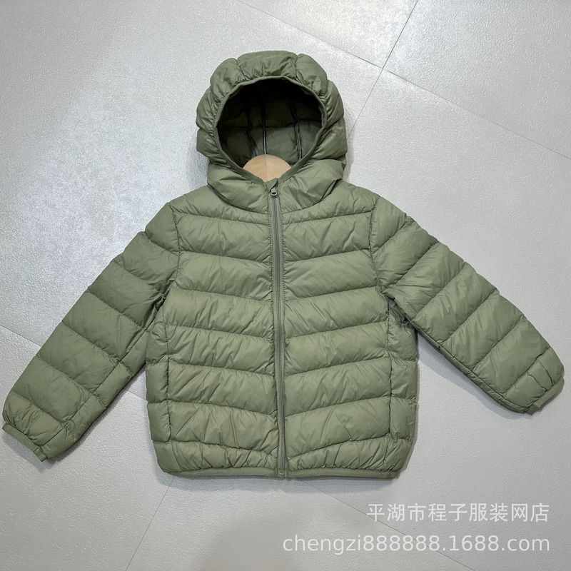 新款儿童90白鸭绒超轻保暖轻便连帽羽绒服外套男童女童中大童宝宝|undefined