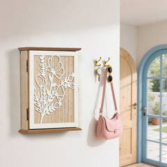 2025年木质钥匙挂墙钥匙收纳器玄关客厅卧室装饰壁挂画收纳盒新品