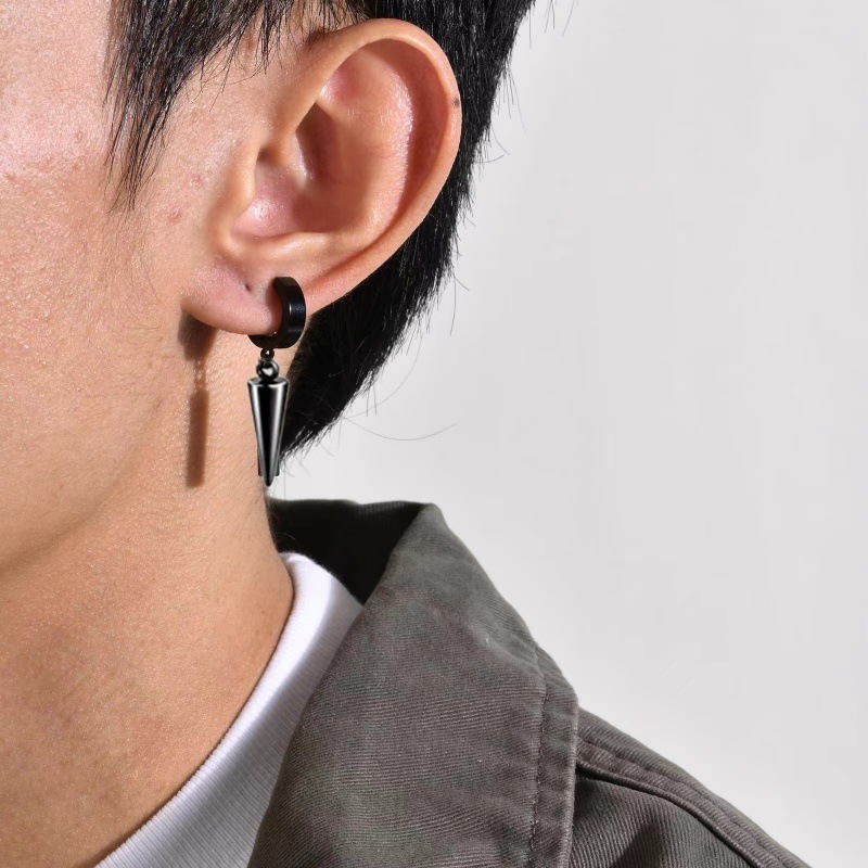 Retro Minimalist Circular Earrings For Women Pointed Cone Design_voghion.com