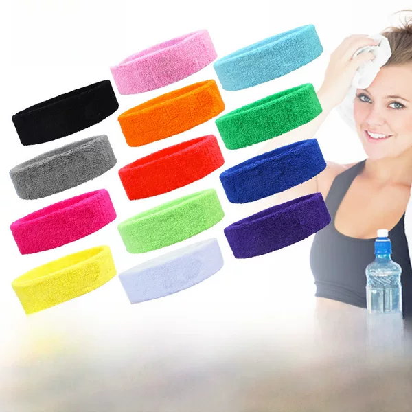 Cotton Towel Headband Men's and Women's Sports Running Dance Cycling Fitness Pre-paid Sweat Wipe Sweat Wipe Sweat Guide Sweat Band Headband Headband
