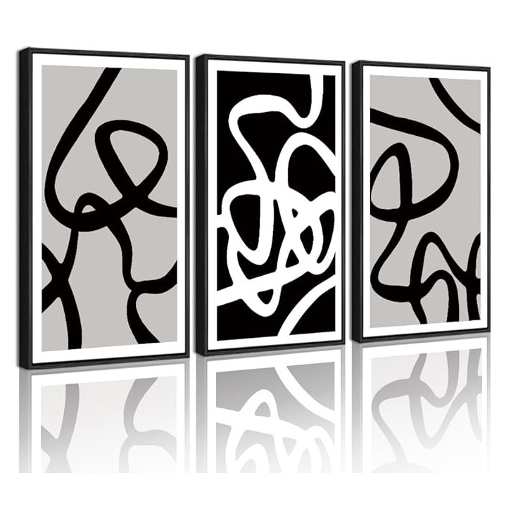 Black and White Line Abstract Mural Ink Painting Normcore Picture Frame Oil Painting Artwork Black Picture Frame Hanging Painting Mural Black and White Line Abstract Mural Ink Painting Normcore Picture Frame Oil Painting Artwork Black Picture Frame Hanging Painting Mural
