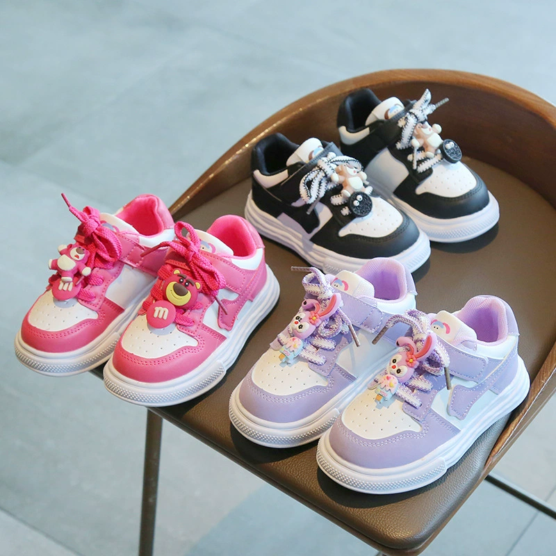 Детские кроссовки 2025: новая коллекция весна-осень, милые мультяшные спортивные туфли для девочек, повседневная обувь для мальчиков, модные туфли для начальной школы