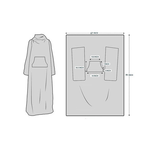 Cross-border Amazon TV throw blanket with large pockets, multifunctional, wearable, lazy sleeve blanket, anti-static flannel blanket