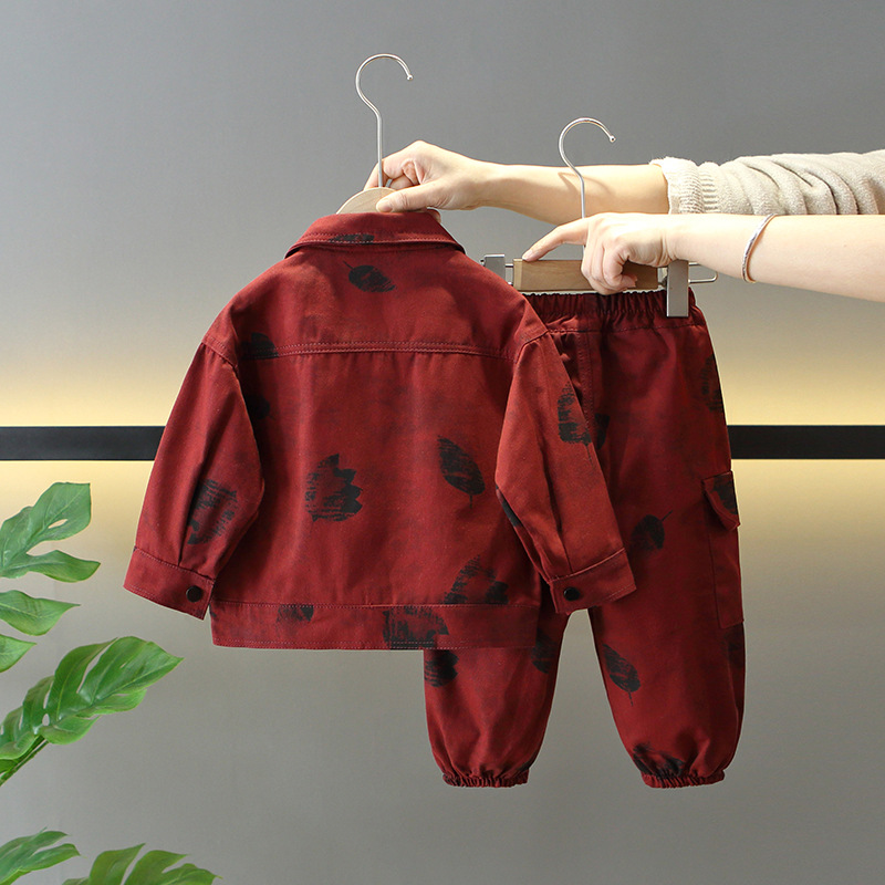 7719 Traje guapo de primavera y otoño para niños 2025 nueva chaqueta de herramientas para niños bebé ropa de primavera coreana marea