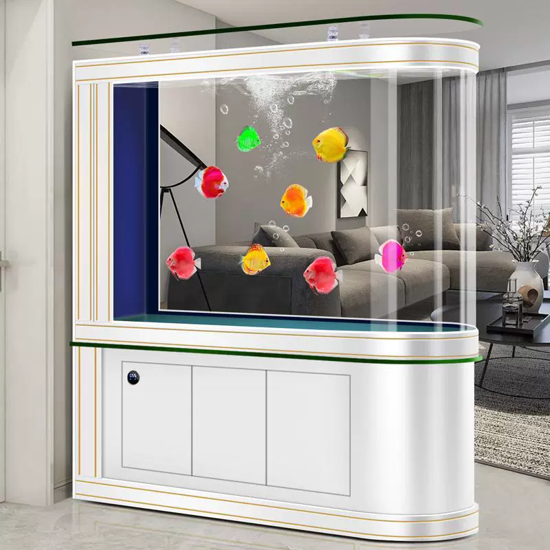 Перегородка для гостиной, аквариум для рыбок, средний и большой нижний фильтр, циркуляционный аквариум, ленивый человек, не нужно менять воду, умный