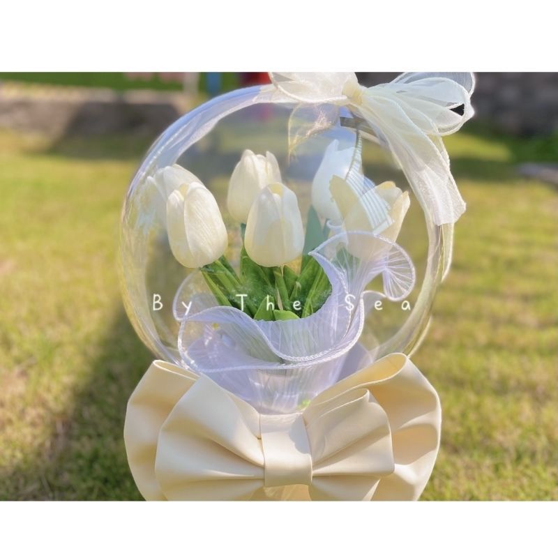 Envíe 520 regalos para el día de la madre, tulipanes, barriles de abrazo, bolas de onda, bricolaje, paquete de material floral de simulación hecha a mano para novia