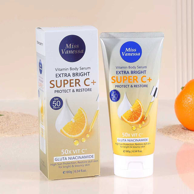MissVanessa nuevo comercio exterior transfronterizo especial para hidratar, hidratar, anti-agrietamiento, loción corporal de frutas de vitamina C