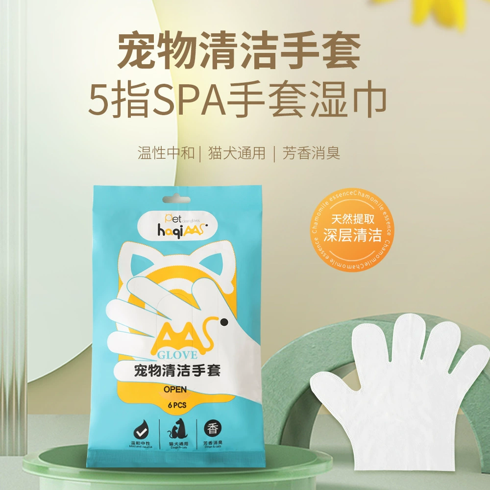 Перчатки без стирки для домашних животных Влажные салфетки из 6 предметов Дезодорант для купания собак Дезодорант для чистки кошек Химчистка Товары для домашних животных