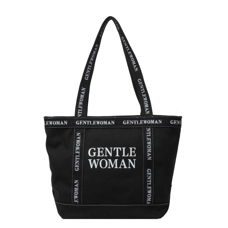 Moda simple lienzo impreso carta bolsa de hombro 2024 gran capacidad de trabajo de alta calidad bolso de mano