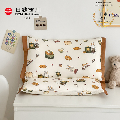 Cotton children's pillowcase pillow set 100 pure cotton single pair 40x60 baby baby 30x50 home use